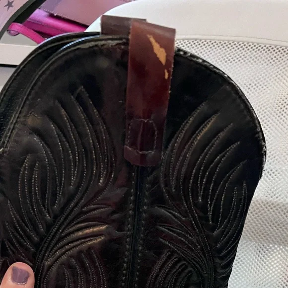 Laredo Brown Heeled Boots - Picture 6 of 8